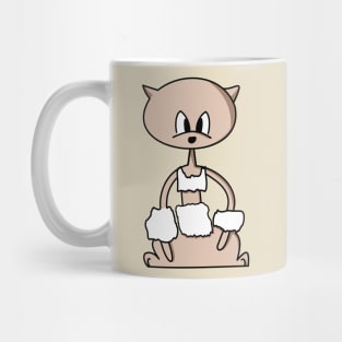 angry pink female cat Mug